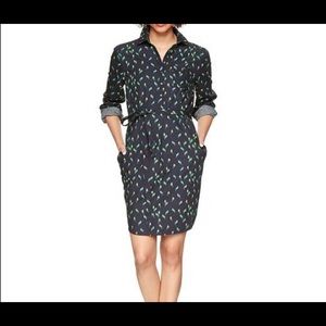 Shirt dress with pockets